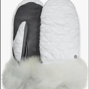 UGG Smart Gloves Quilted All Weather Tech Mittens L/XL White NWT